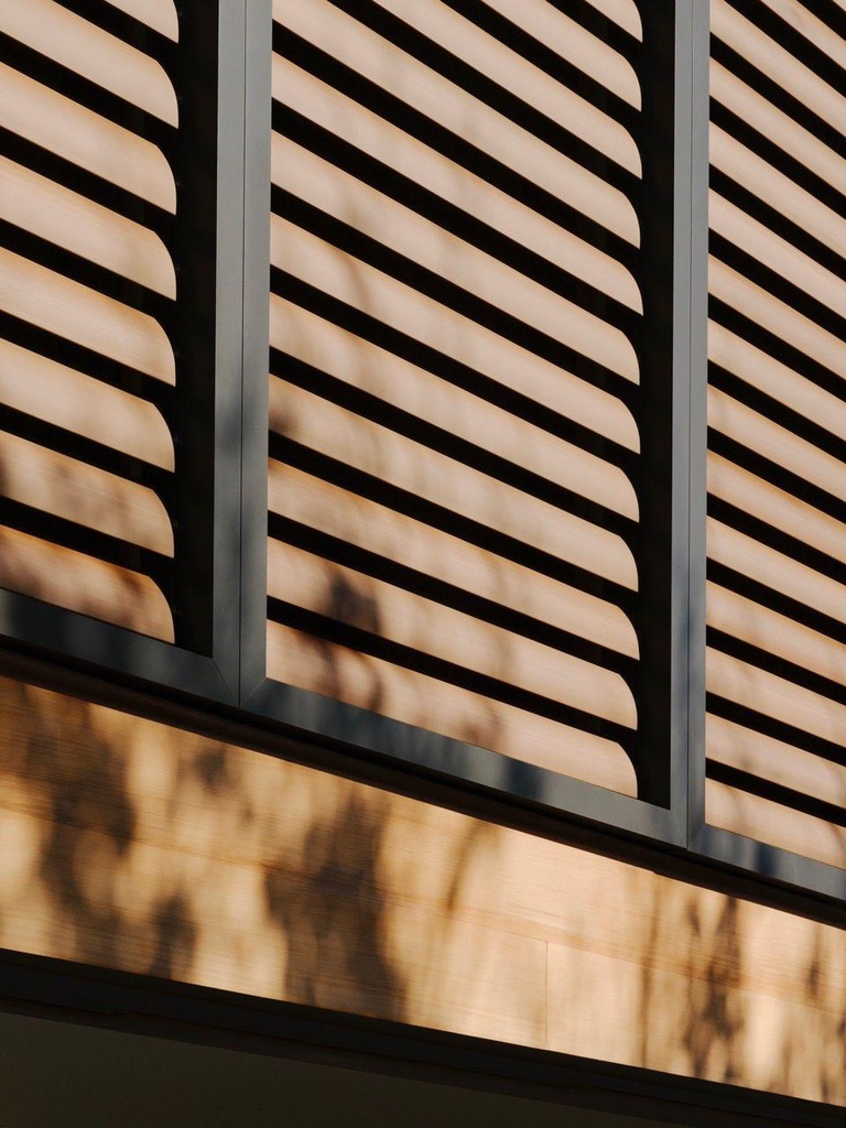 Architectural detail — timber louvre shutters